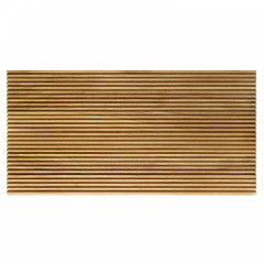 Rubberwood | 3D Solid Wood Mosaic Accent Wall with Square Notch