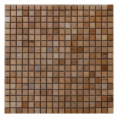 Red Beech | 18x18 Solid Wood Mosaic Accent Wall with Open Joints