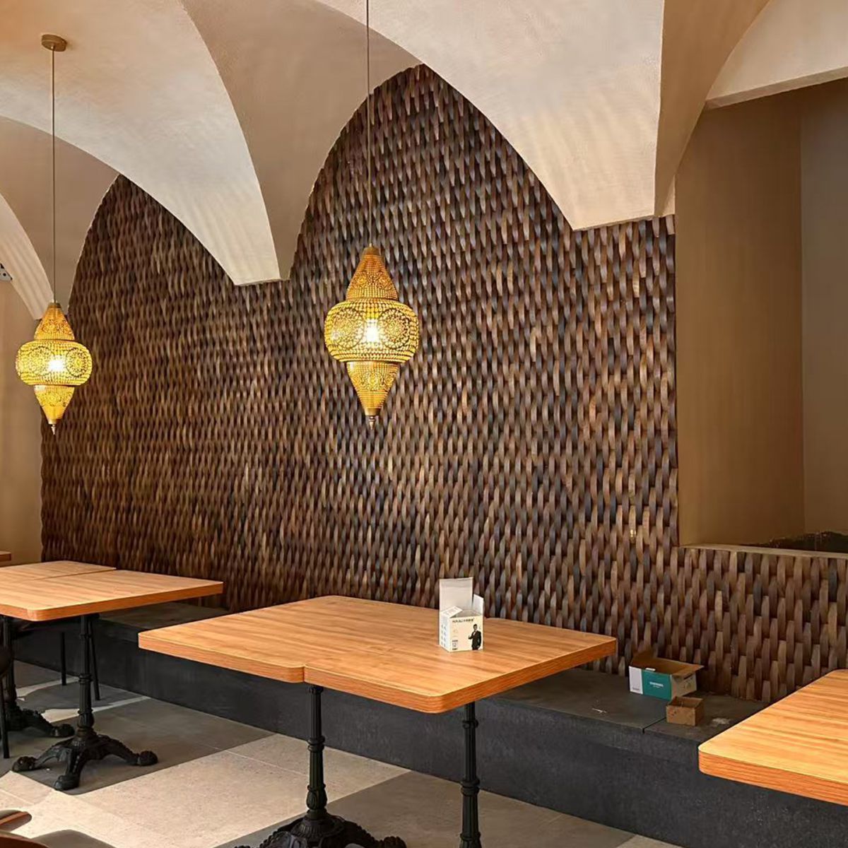 3D Weave Design Solid Wood Mosaic Feature Wall