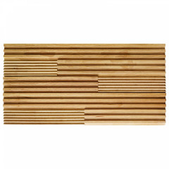 Rubberwood | 3D Solid Wood Mosaic Accent Wall with Triangular Notch &amp;amp;amp; Square Notch
