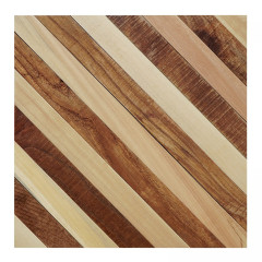 Pine | Striped Cube Solid Wood Mosaic Feature Wall