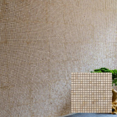 Poplar Wood | 18x18 Solid Wood Mosaic Accent Wall with Gaps