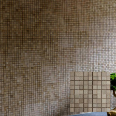 Oak | 9x9 Solid Wood Mosaic Accent Wall with Gaps