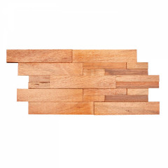 3D Solid Wood Mosaic Accent Wall - Tali in Natural Wood Color