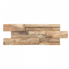 Rustic 3D Wood Wall: Waxed Bark Mosaic