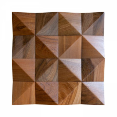 Rosewood | 7.5cm Diamond 3D Solid Wood Mosaic Accent Wall