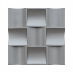 Hardwood Rock Gray | Concave Arc 3D Solid Wood Mosaic Accent Wall