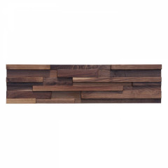 Black Walnut | Narrow Strip 3D Mosaic Accent Wall Panel