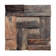 Bark Wood | Rectangular 3D Mosaic Accent Wall Panel