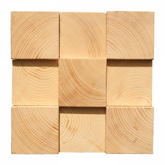 Solid Pine | 2cm Thick 3D Mosaic Accent Wall