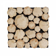 Plum Blossom Wood | Raised End-Grain 3D Mosaic Accent Wall