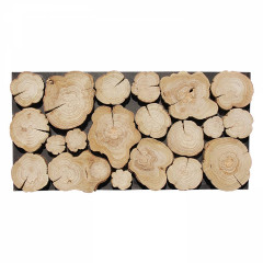 Plum Blossom Wood | Flat End-Grain Mosaic Accent Wall